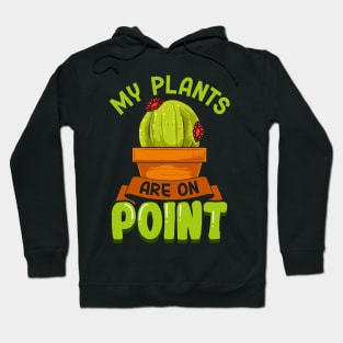 My Plant Are On Point  Funny Cacti Cactus Lover Hoodie